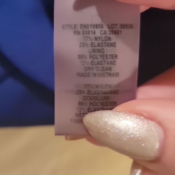 Elie Tahari Elegant Blue Sleeveless Dress Sz 8 - Picture 8 of 9